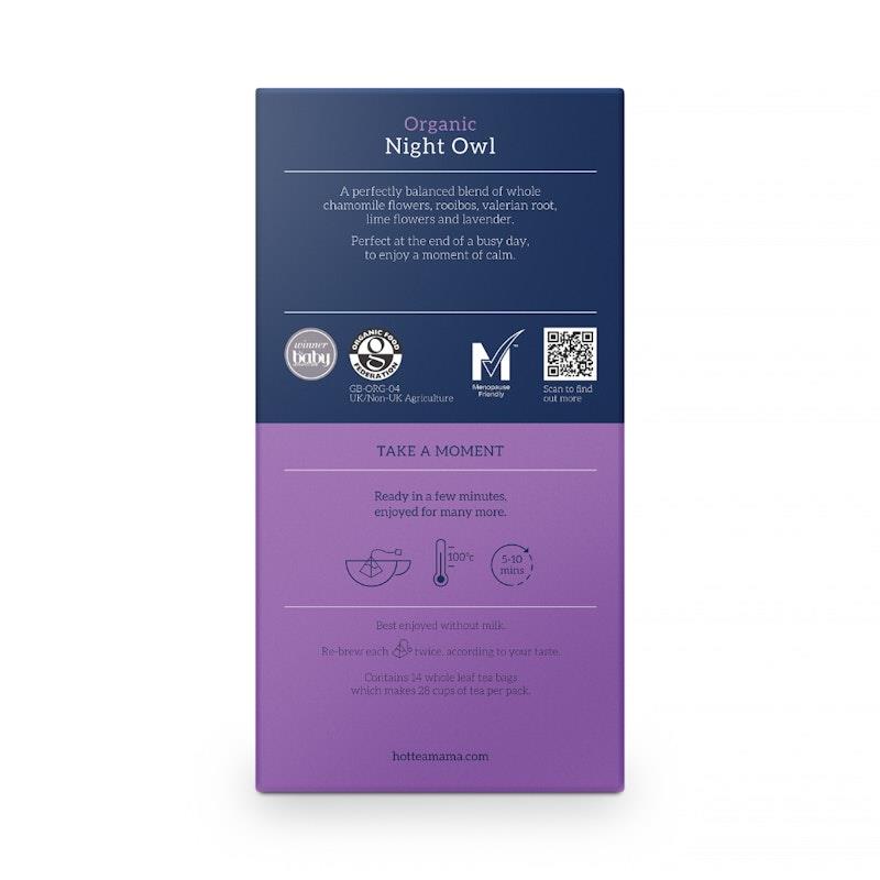 Load image into Gallery viewer, HOTTEA MAMA Organic Night Owl - Sleep Support Herbal Blend 1Pack
