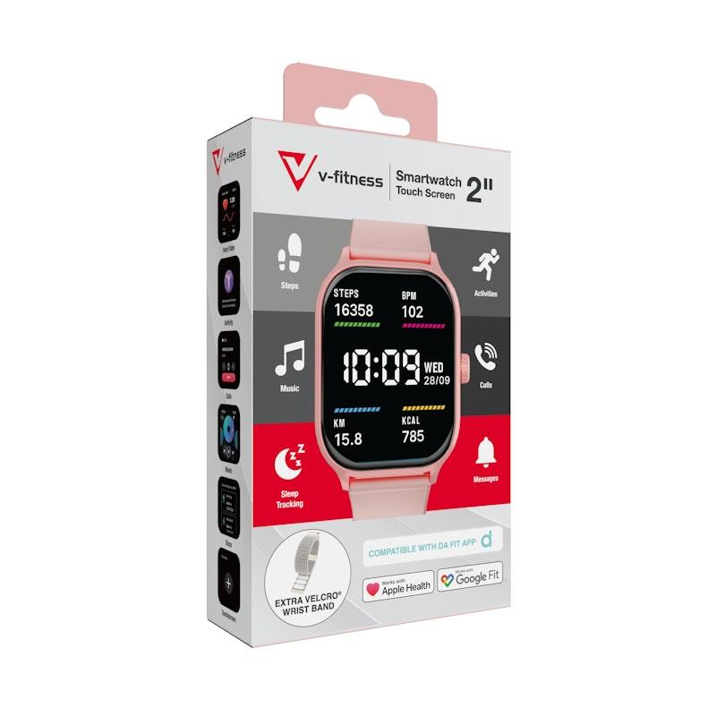 Load image into Gallery viewer, v-Fitness Smart Watch 2 Inch Touch Screen Pink
