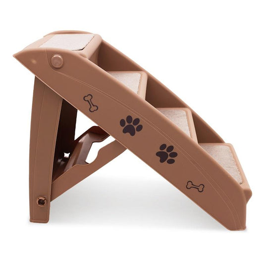 Furtastic 50cm Foldable Pet Stairs Ramp Brown