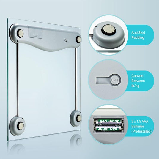 Etekcity Digital Body Weight Bathroom Scale - Silver 1pc