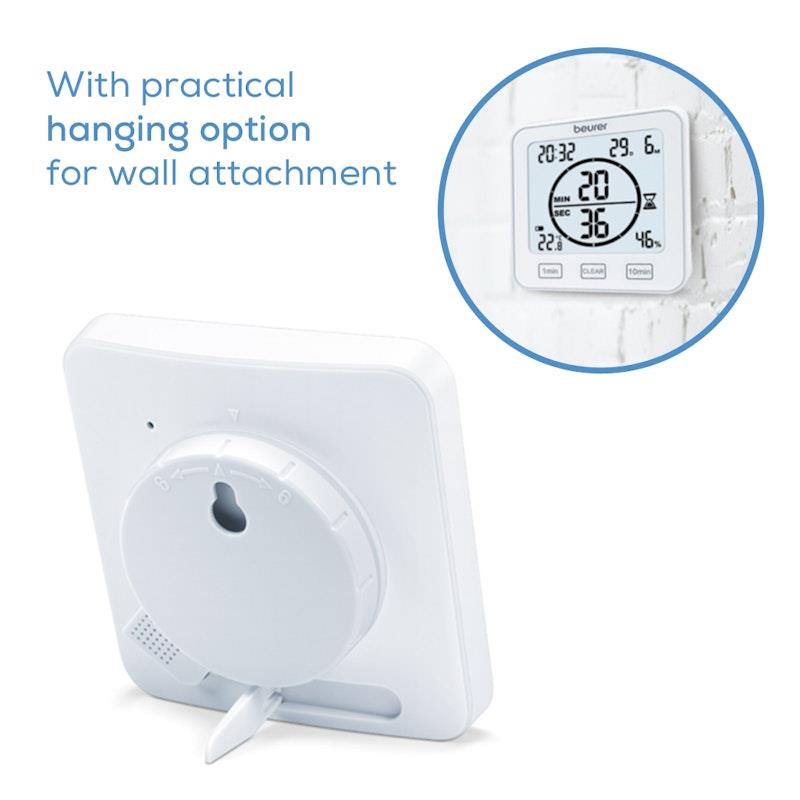 Load image into Gallery viewer, Beurer HM 22 Thermo-Hygrometer Indoor Climate Control Temperature and Relative Humidity Measurement with Timer and Beep 1unit
