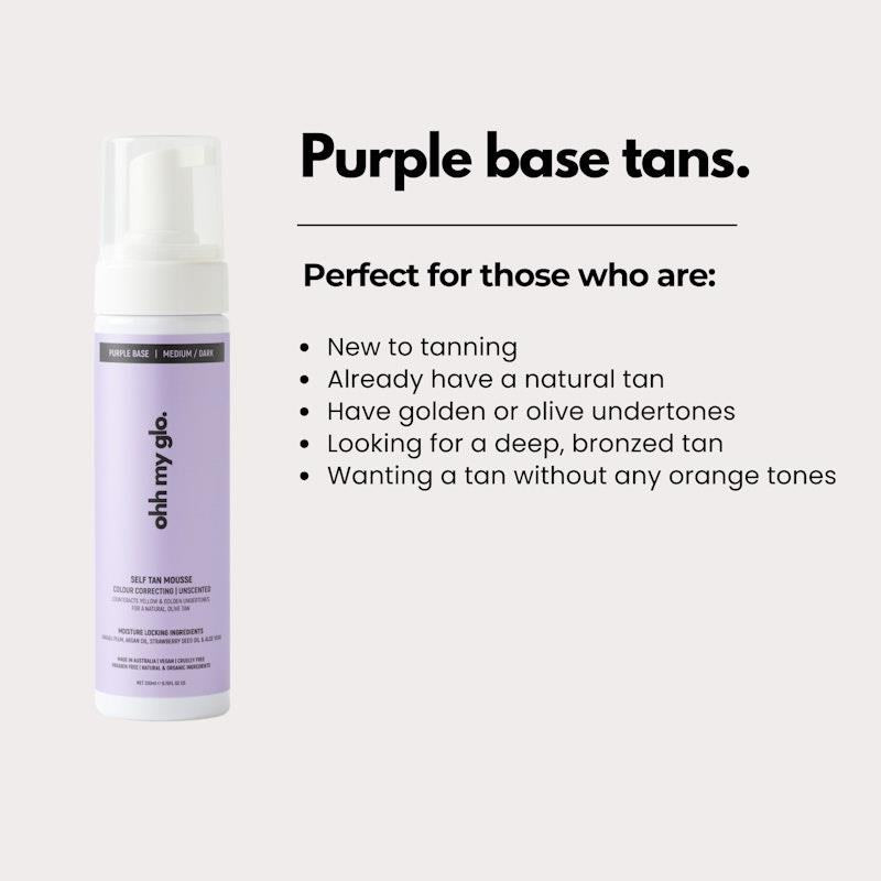 Load image into Gallery viewer, Ohh My Glo Self-Tan Purple Base (Medium/Dark) 200ml
