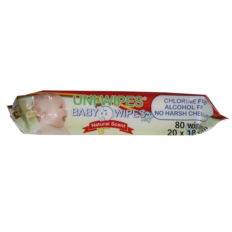 Load image into Gallery viewer, Uni-Wipe Natural Scented Baby Wipes 80 Wipes 20Pack
