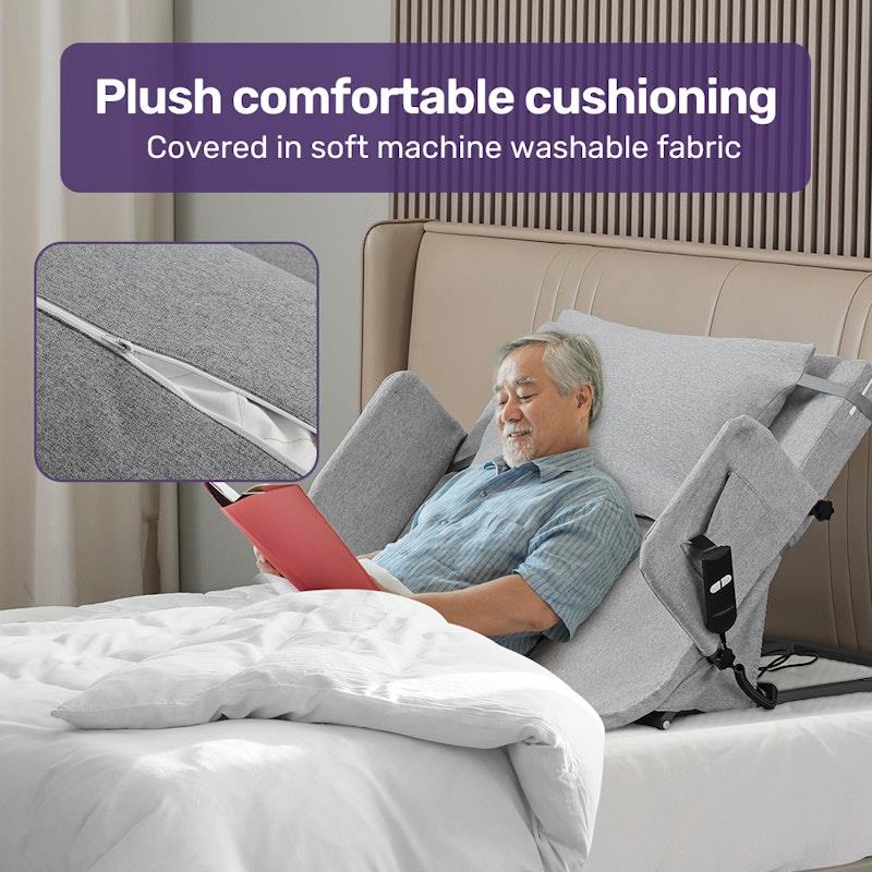 Load image into Gallery viewer, Equipmed Electric Adjustable Bed Backrest Full Length Grey
