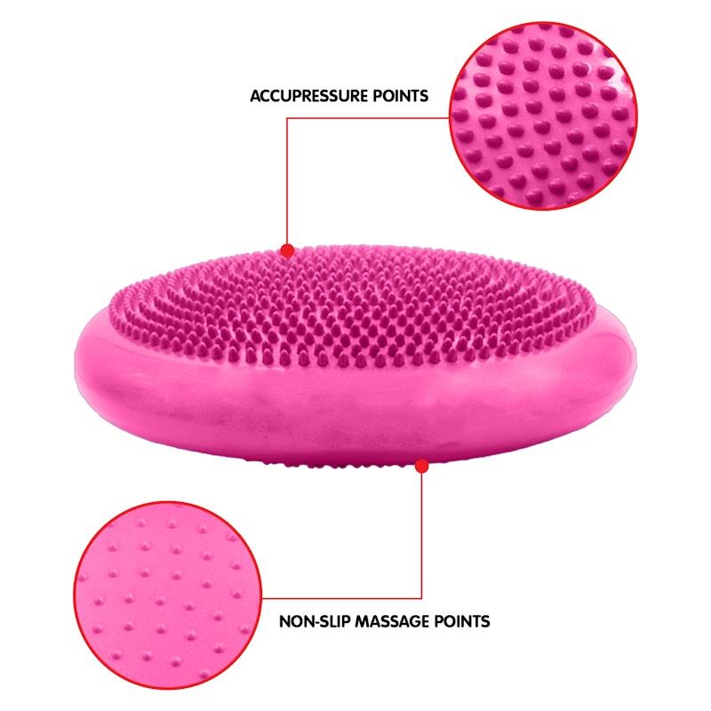 Load image into Gallery viewer, Powertrain Yoga Stability Disc Home Gym Pilates Balance Trainer Pink
