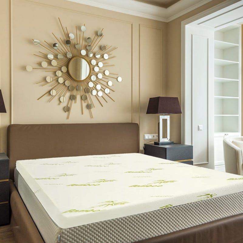 Load image into Gallery viewer, Clevinger 6cm Memory Foam Mattress Topper with Bamboo Cover - Double 1pc

