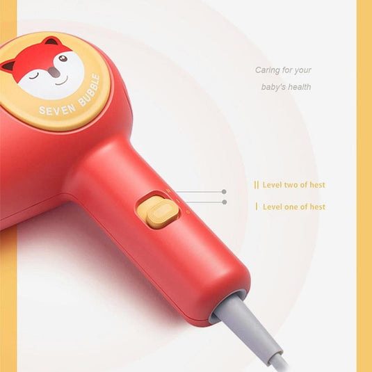 Seven Bubbles Low Heat Speed Hair Dryer Baby Infant Kid Grooming Blow Hairdryer Blower Red