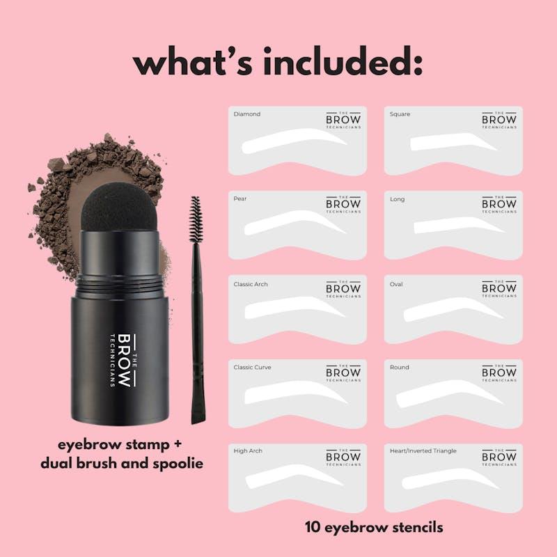 Load image into Gallery viewer, TBT Cosmetics Eyebrow Powder Stamp and Stencil Kit Brunette
