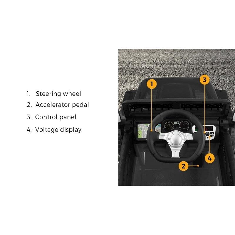 Load image into Gallery viewer, Mazam Kids Ride On Car 12V Electric Jeep Remote Vehicle Toy Car Black
