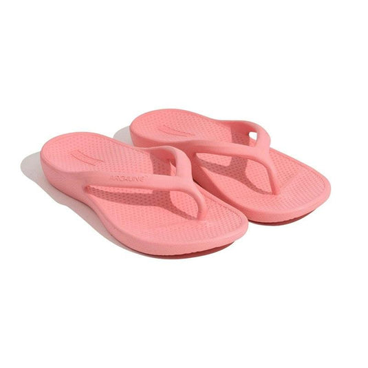 Archline Orthotic Foam Thongs Arch Support Flip Flops Orthopedic Rebound - Pink Euro Size 40