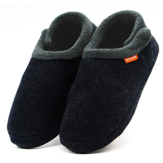 Archline Slippers Closed Back Arch Support Comfort Charcoal Marl Size 41