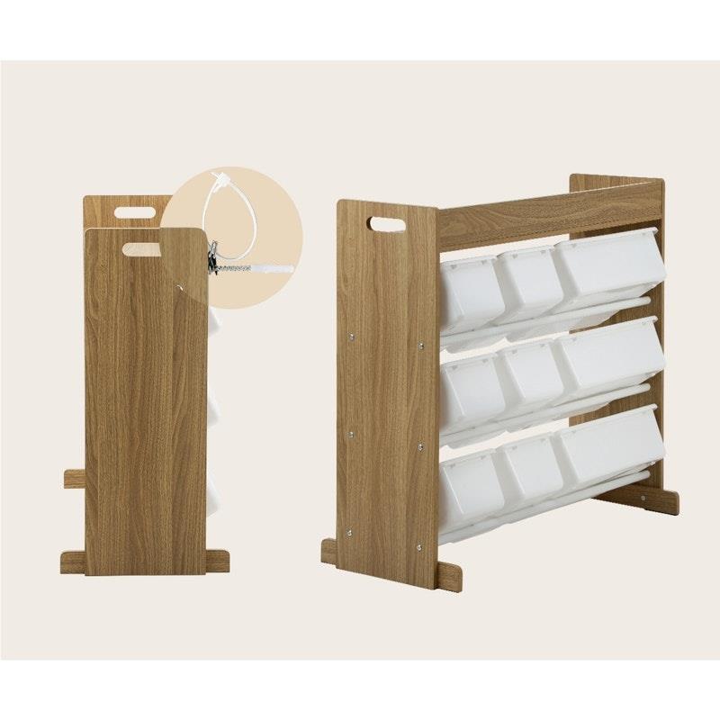 Load image into Gallery viewer, Oikiture 9 Bins Kids Toy Box Bookshelf Organiser Display Shelf Storage Rack Natural
