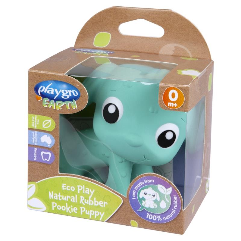 Load image into Gallery viewer, Playgro Eco Play Natural Rubber Pooky Puppy Turquoise
