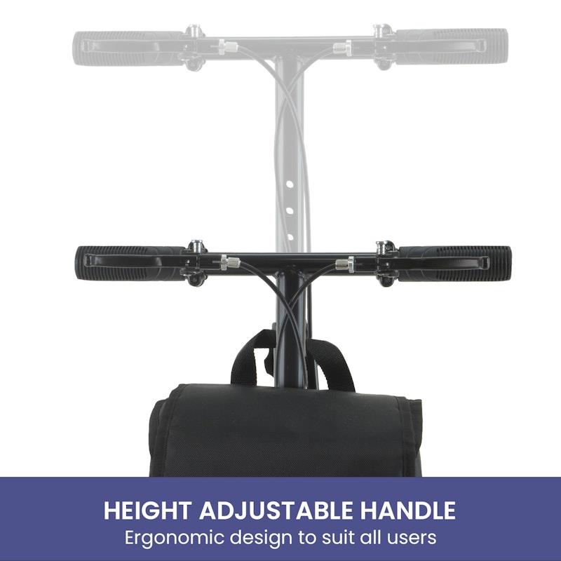 Load image into Gallery viewer, Orthonica Foldable Steel Mobility Knee Scooter Walker Black
