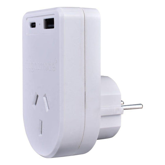 Flightmode Outbound AU/NZ to USA/CANADA Travel Adaptor with USB Type C & A 1Unit