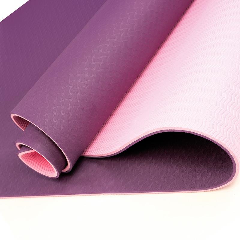Load image into Gallery viewer, Powertrain TPE Pilates Exercise Yoga Mat 8mm Dark Purple
