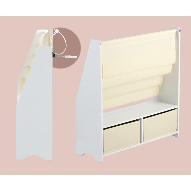 Load image into Gallery viewer, Oikiture Kids Bookshelf Bookcase Children Toys Storage Shelf Rack DIY Organiser Beige
