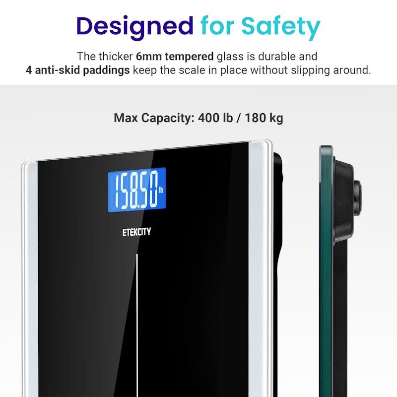 Load image into Gallery viewer, Etekcity Digital Body Weight Bathroom Scale - Black 1pc
