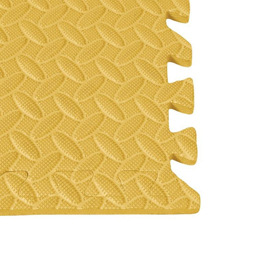 BoPeep EVA Foam Kids Play Mat Floor Baby Crawling Interlocking Waterproof Yellow 4Pack