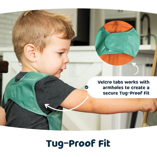 Tiny Twinkle - Mess - Proof Apron Bib 2 Pack - Taupe & Dandelion Small (6-24M)
