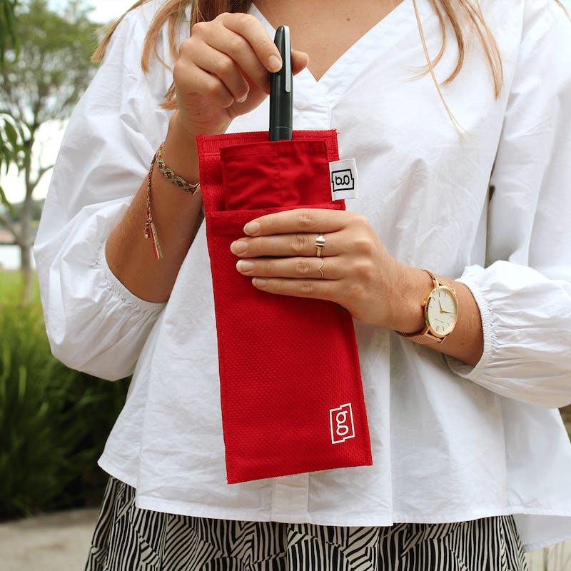 Load image into Gallery viewer, Glucology Insulin Cooling Pouch for 2 Pens Red

