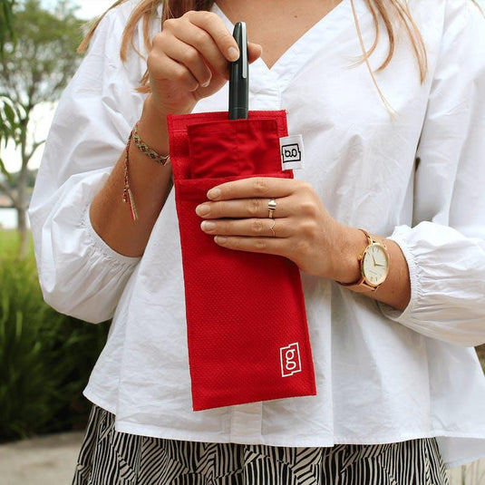 Glucology Insulin Cooling Pouch for 2 Pens Red