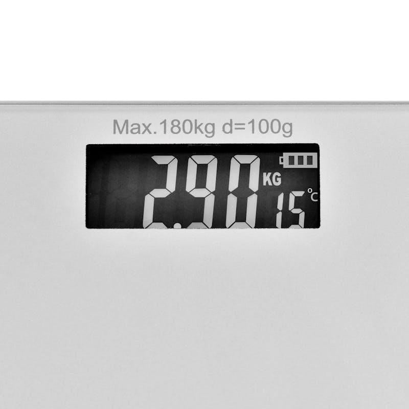 Load image into Gallery viewer, Clevinger Silver Digital Glass Bathroom Scale Max Capacity 180KG 1Unit
