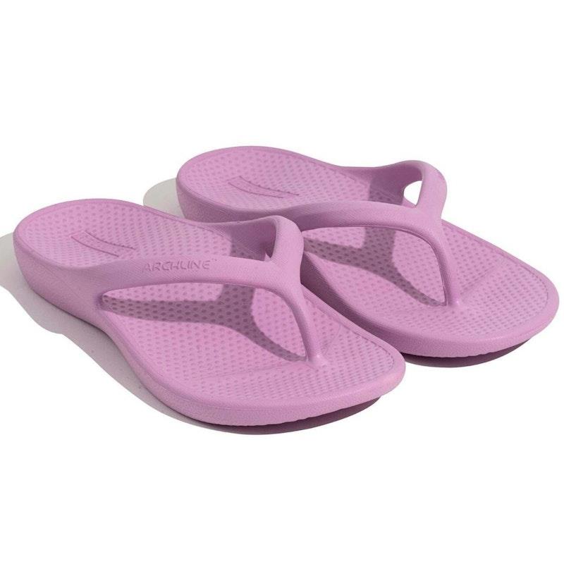 Load image into Gallery viewer, Archline Orthotic Foam Thongs Arch Support Flip Flops Orthopedic Rebound - Lilac Euro Size 43

