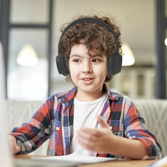 Laser ANC Kids Wireless Headphones - Volume-Limited Black
