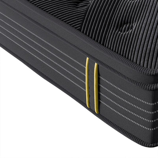 DreamZ Spring Mattress Bamboo Euro Top Bed Pocket HD Egg Foam 35cm Single