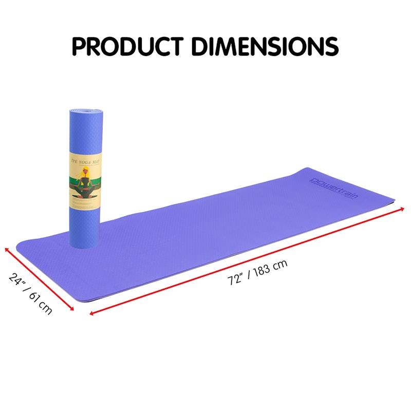 Load image into Gallery viewer, Powertrain TPE Pilates Exercise Yoga Mat 8mm Light Purple
