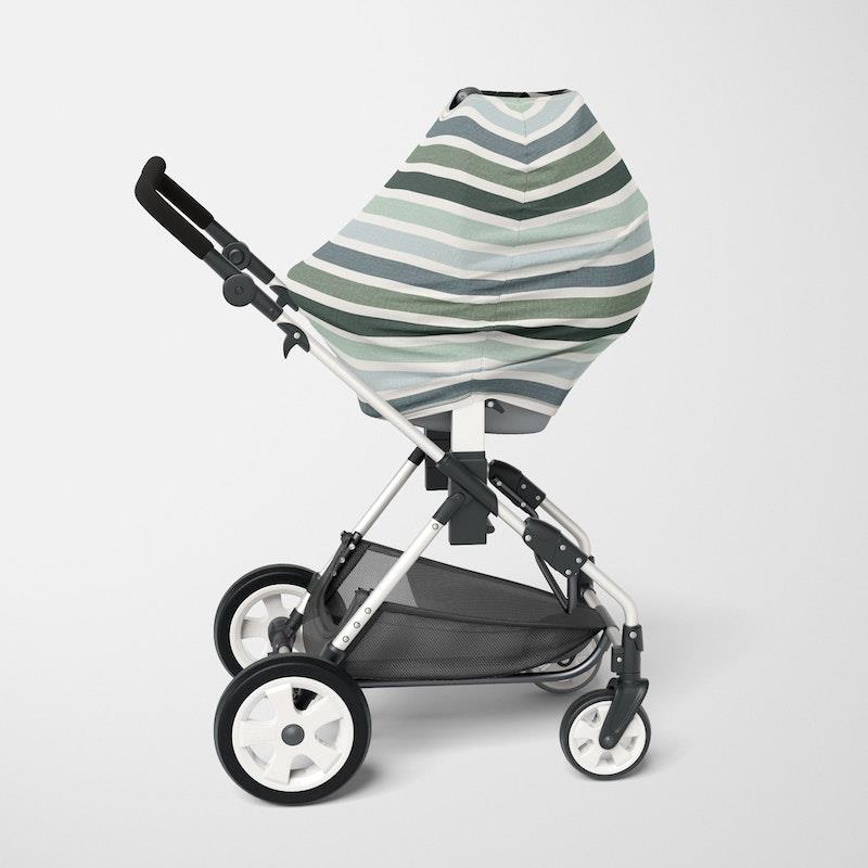 Load image into Gallery viewer, Zoe Sage 5 in 1 Multi-Use Mama Cover Green Stripes 1pc
