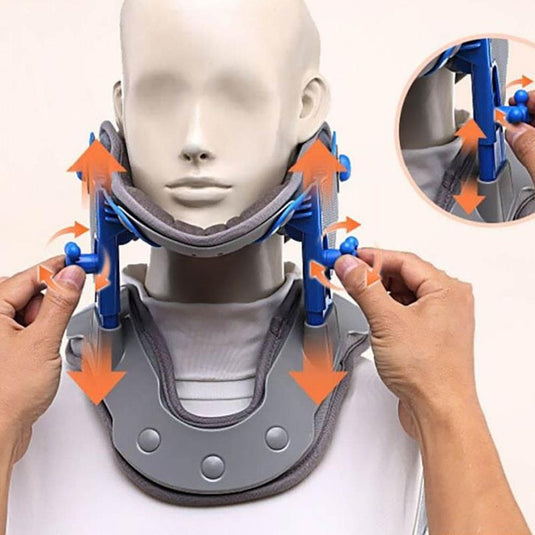 Caremax Thermal Cervical Collar Traction Brace - Adjustable with Heat Pad 1Unit