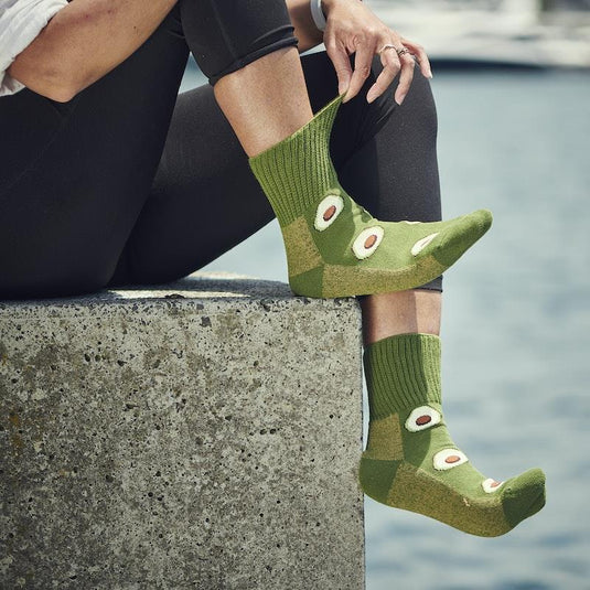 Glucology Copper based Socks | 2 Pairs Small/ Avocado