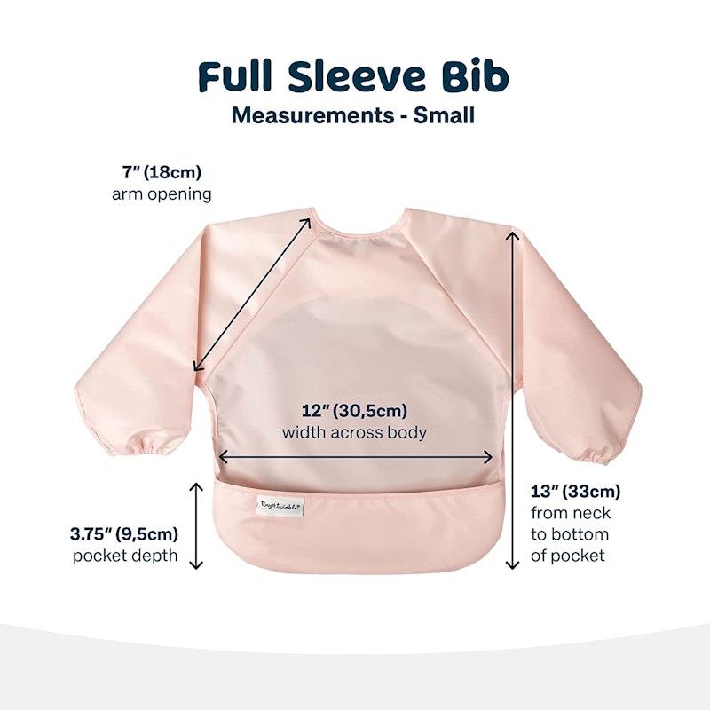 Load image into Gallery viewer, Tiny Twinkle Mess-proof Full Long Sleeve Bib 2 Pack Rose &amp; Burgundy Small (6-24M)
