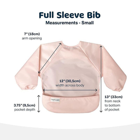 Tiny Twinkle Mess-proof Full Long Sleeve Bib 2 Pack Rose & Burgundy Small (6-24M)