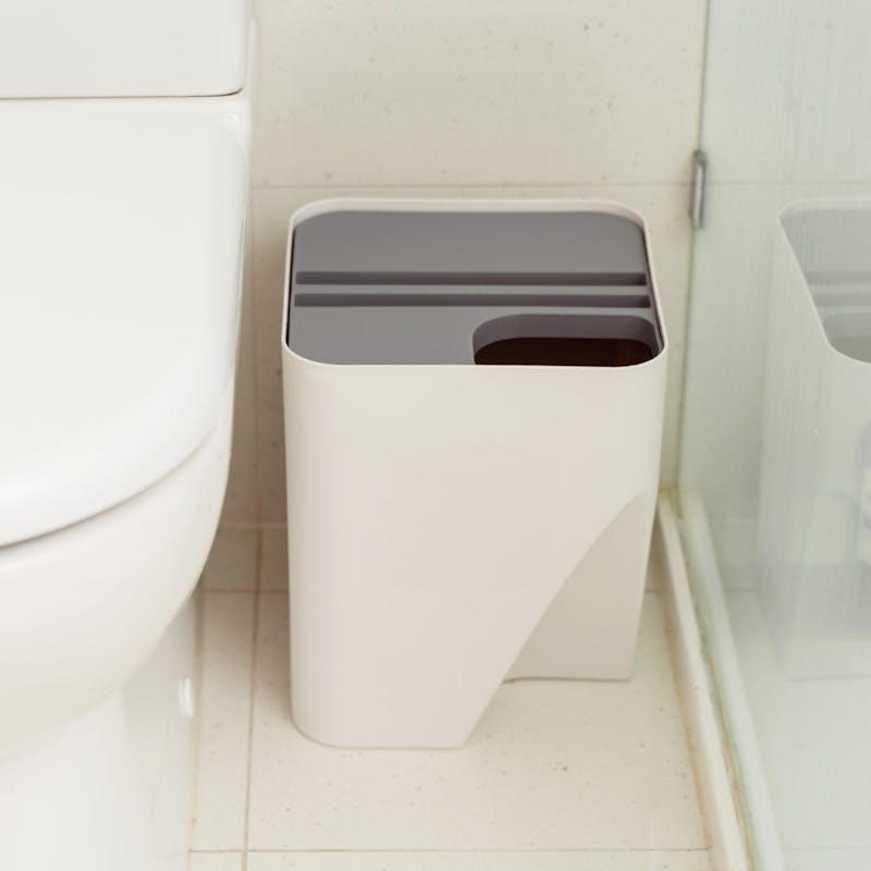 Load image into Gallery viewer, Clevinger 2pc 12L+18L Stackable Plastic Kitchen Trash Bin Household Classification Storage Box 1Unit
