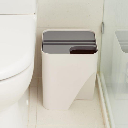 Clevinger 2pc 12L+18L Stackable Plastic Kitchen Trash Bin Household Classification Storage Box 1Unit
