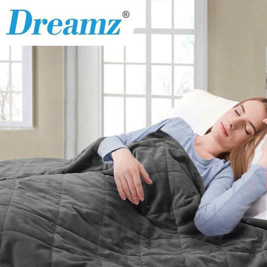 DreamZ 9KG Weighted Blanket (202x151cm) - Grey 1Piece