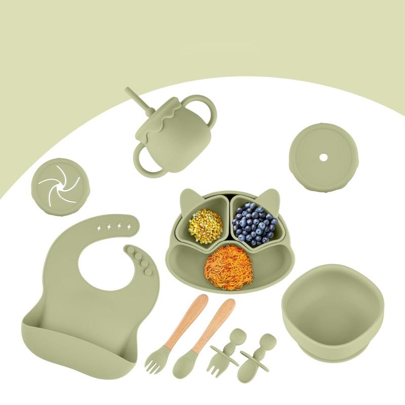 Load image into Gallery viewer, Zoe Sage Silicone Baby Feeding Set 11pc Bundle Kokoda
