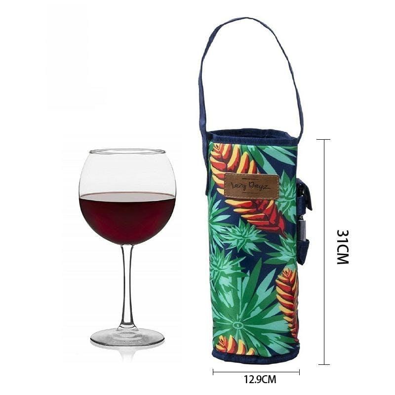 Load image into Gallery viewer, Lazy Dayz Insulated Wine Bottle Tote - Mossman 1 Piece
