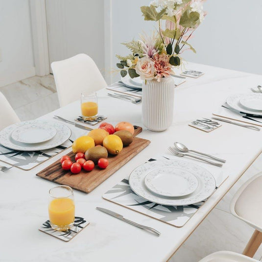 Clevinger MDF Placemats and Coasters Bamboo 8 Pieces
