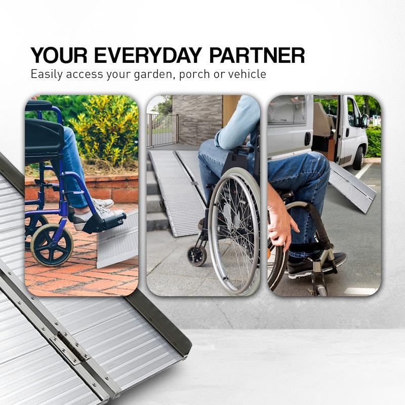 Load image into Gallery viewer, Kartrite Aluminium Portable Wheelchair Ramp R02 4 Feet
