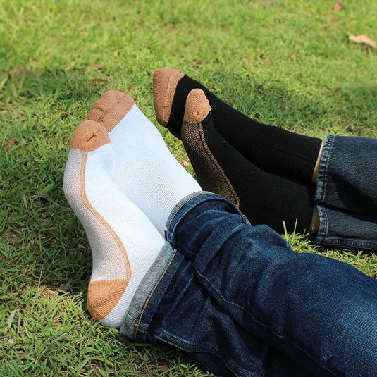 Glucology Copper Based Loose Top Classic Socks 2 Pairs Grey Small