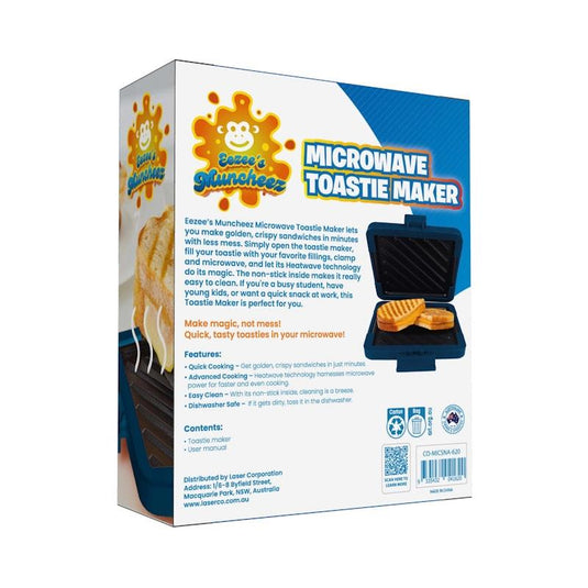 Laser Heatwave Tech Microwave Toastie Maker Navy Blue