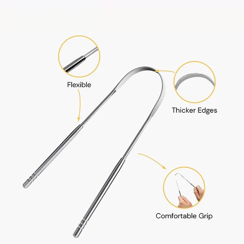 Load image into Gallery viewer, Caremax 3 Pieces Stainless Steel Tongue Scraper with Case Pack
