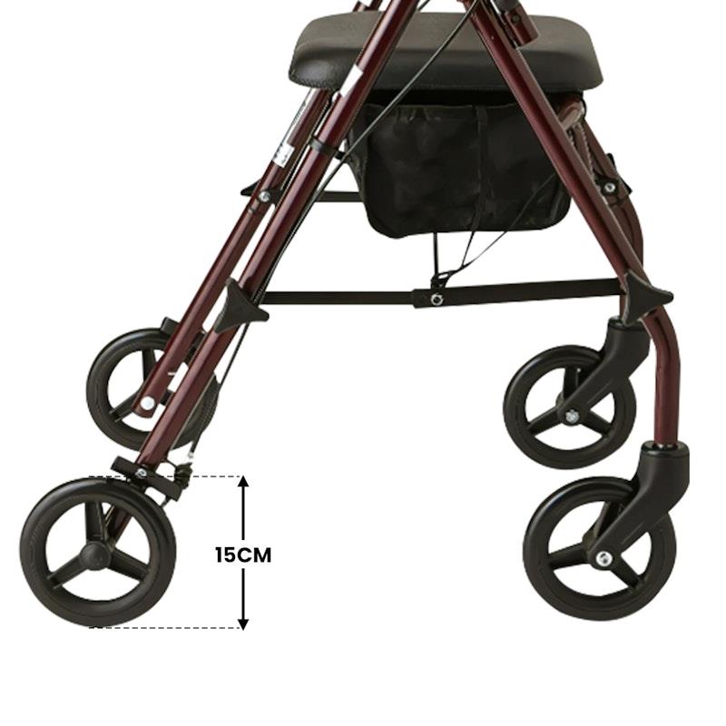 Load image into Gallery viewer, Orthonica Foldable Steel Frame Rollator Mobility Aid 4 Wheel Walker
