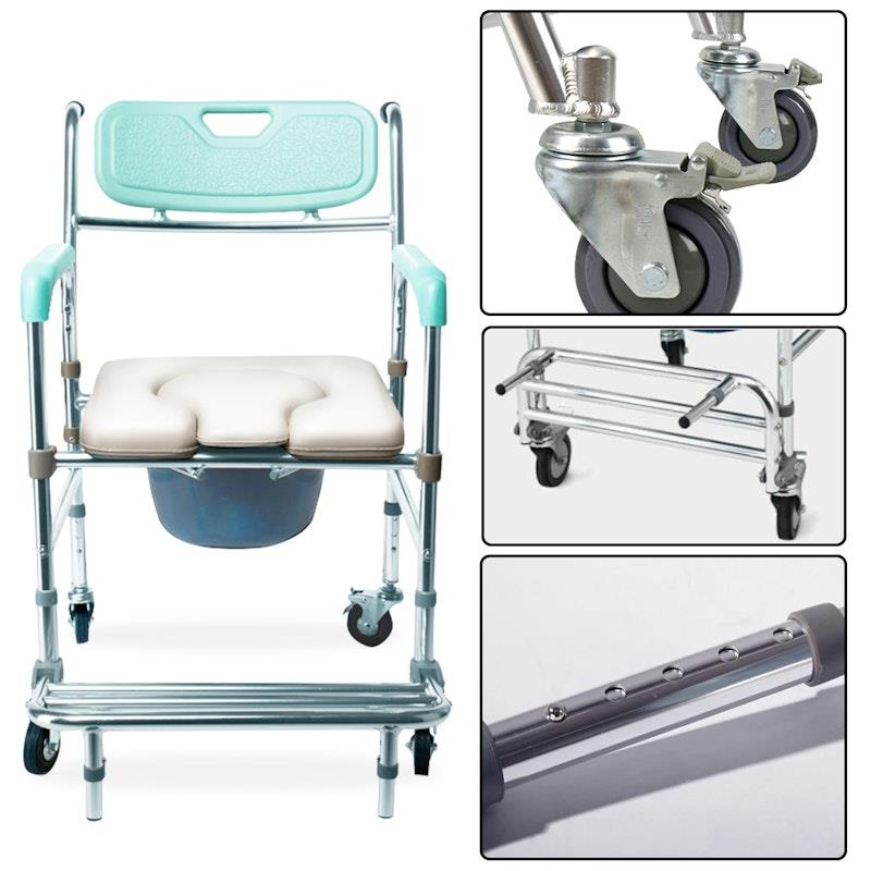 Load image into Gallery viewer, Orthonica Commode Chair With Castors
