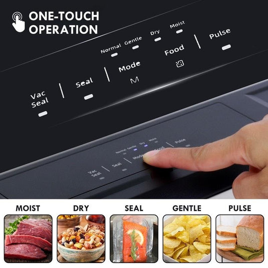 Kenmore Vacuum Sealer Machine, One-Touch Automatic Food Sealer Stainless Steel