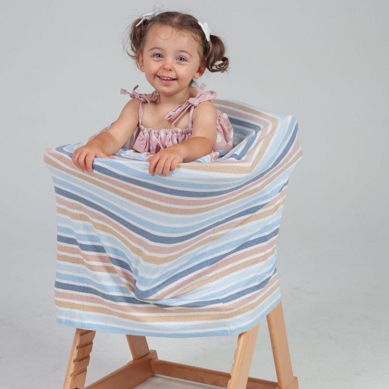 Load image into Gallery viewer, Zoe Sage 5 in 1 Multi-Use Mama Cover Retro Stripes 1pc
